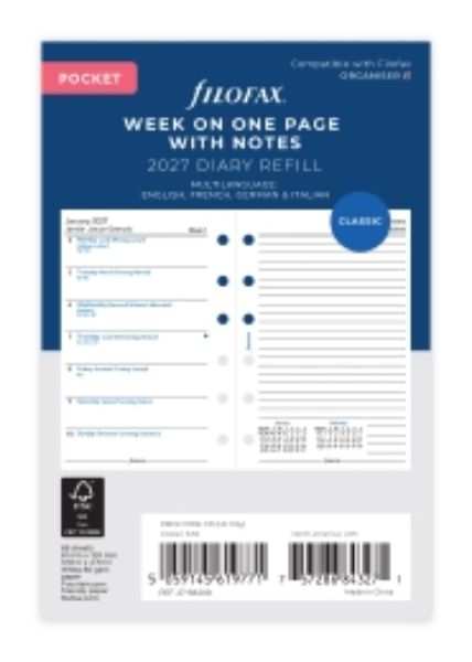 Immagine di 27-68209 - DIARIO 2027 POCKET SETTIMANALE CON NOTE